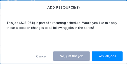 Add resources notification