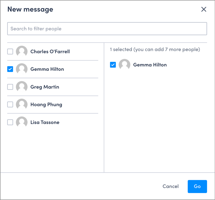 select user to send dm